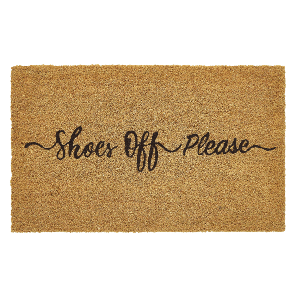 VCNY Home Shoes Off Please Outdoor Coir Doormat