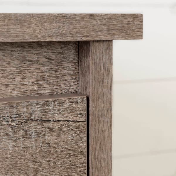 South Shore Tassio Weathered Oak 1-Drawer Nightstand