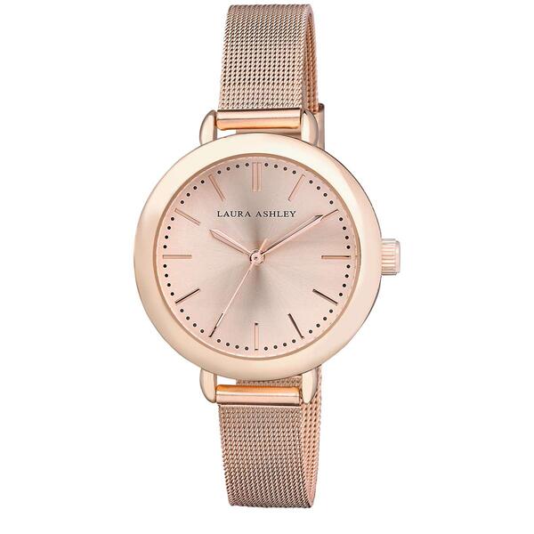 Womens Laura Ashley&#40;R&#41; Rose Gold Mesh Band Watch LA31026RG - image 