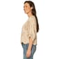 Womens Democracy Elbow Sleeve Scallop Hem Embroidery Blouse - image 3