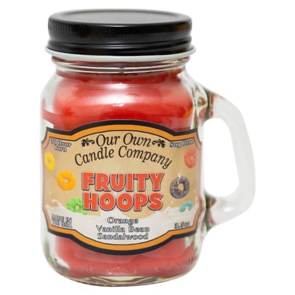 Our Own Candle Company 3.5oz. Fruity Hoops Mini Mason Candle - image 