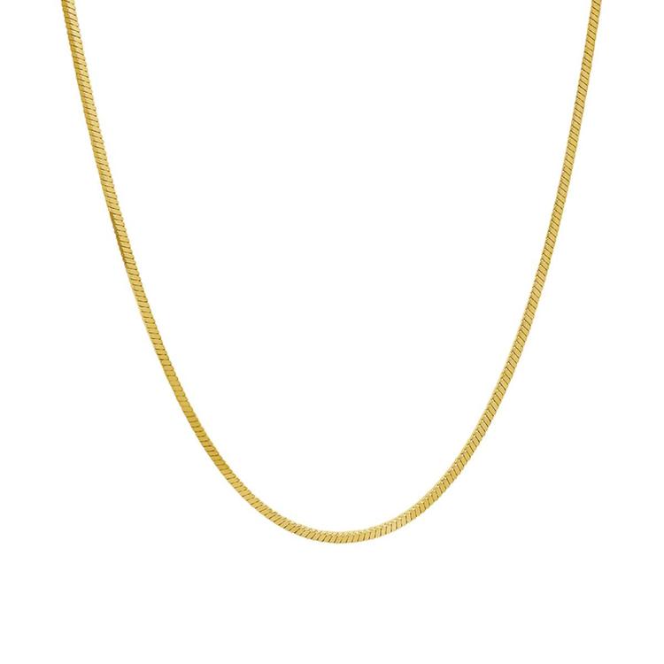 20in. Vermeil Square Snake Chain Necklace