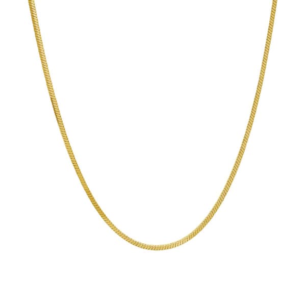 20in. Vermeil Square Snake Chain Necklace - image 