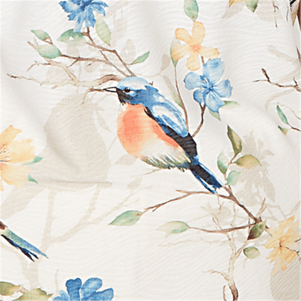 Plus Size Alfred Dunner Out Of The Blue Floral Birds V Neck Tee