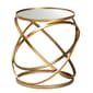 Baxton Studio Desma Gold Finished Metal/Mirrored Glass End Table - image 1