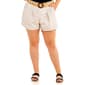 Juniors Plus No Comment Madison Paperbag Cotton Shorts - image 2