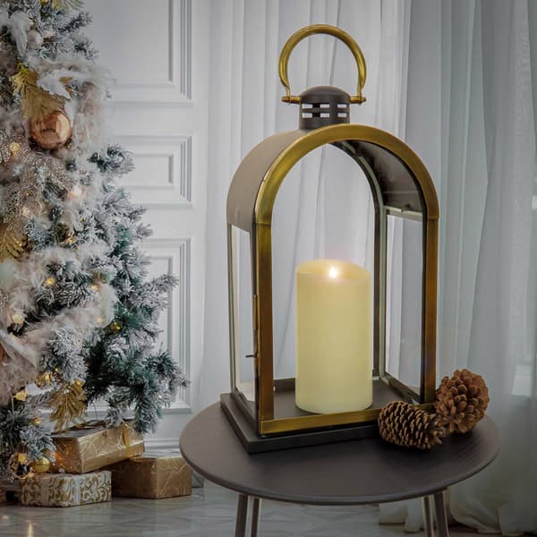 National Tree 22in. Antique Bronze Large Dome Lantern