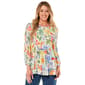Womens Floral & Ivy 3/4 Sleeve Round Neck Scenic Blouse - image 1