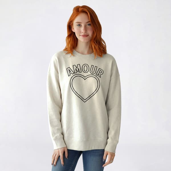 Plus Size Bare Your Soul By Sweet Soul Amour Heart Sweatshirt - image 