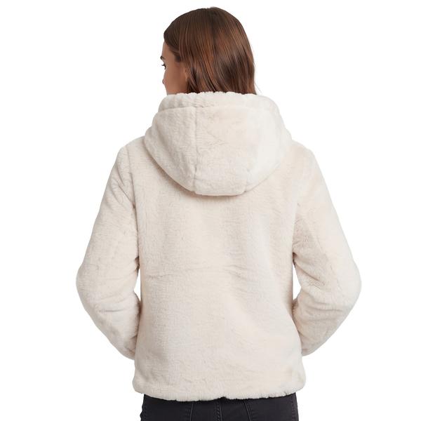 Womens Jessica Simpson Full Zip Faux Fur Jacket W Hood