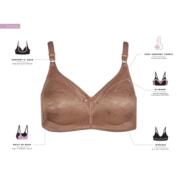 Womens Bali Double Support&#174; Lace Wire-Free Spa Bra 3372