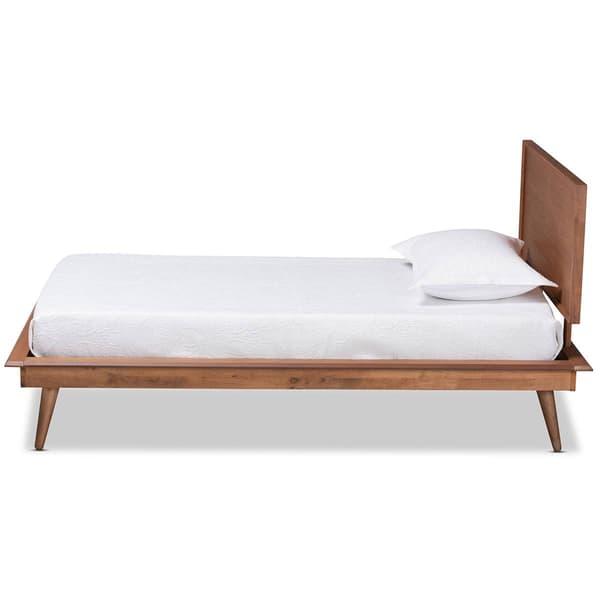 Baxton Studio Karine Walnut Brown Finished Wood Platform Bed