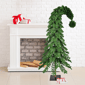 Santa''s Workshop 6ft. Green PVC Grench Tree - image 3