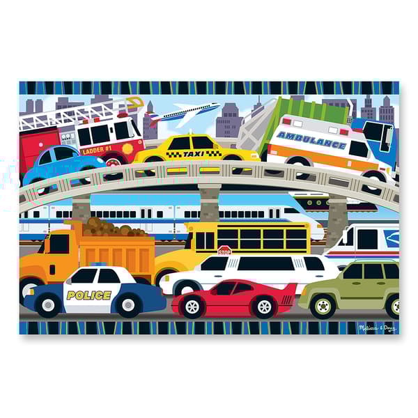 Melissa &amp; Doug(R) Traffic Jam Floor Puzzle - image 