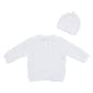 Baby Girl (NB-6M) Baby Dove Popcorn Sweater with Hat - image 2