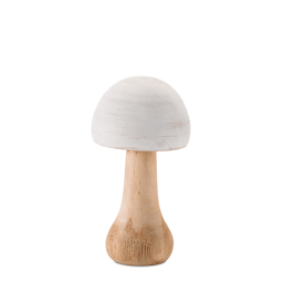 Melrose Rustic Wooden Mushroom Décor - Set of 2