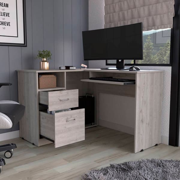 FM FURNITURE Raleigh L-shaped Office Desk