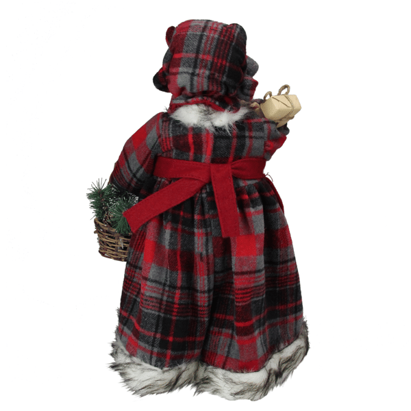 Northlight Country Mrs Claus with Basket & Gift Christmas Figure