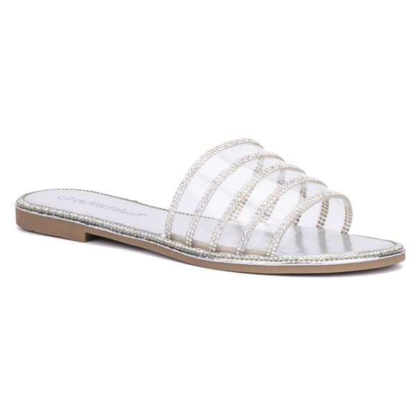 Womens Olivia Miller Nadia Sparkle Slide Sandals