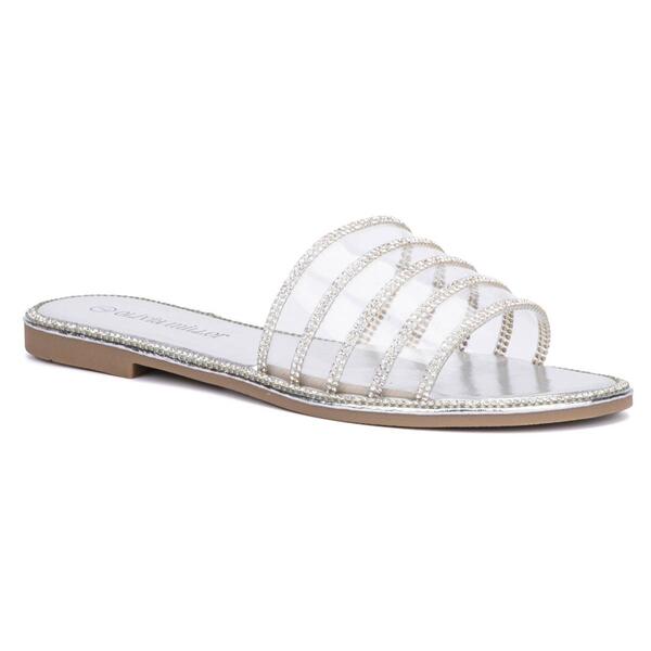 Womens Olivia Miller Nadia Sparkle Slide Sandals - image 