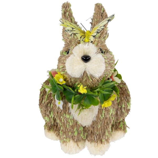 Northlight Seasonal Easter Bunny with Butterfly Straw Figurine