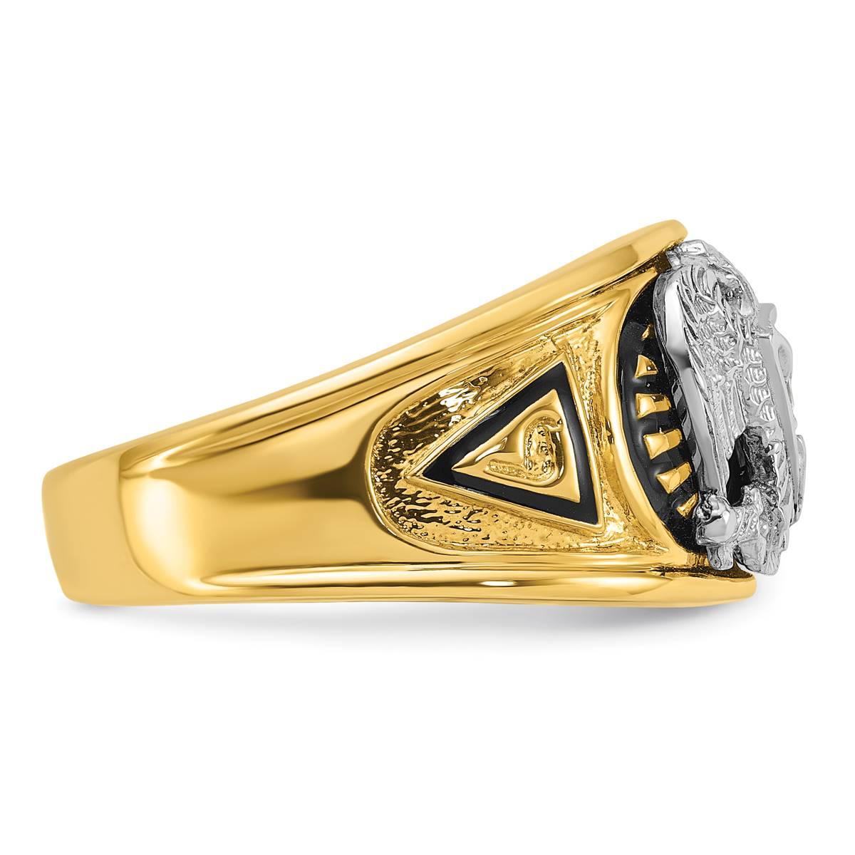 Mens Diamond Classics™ 10kt. Diamond 32nd Rite Double Eagle Ring