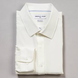 Mens Christian Aujard Regular Fit Stretch Dress Shirt - Ivory