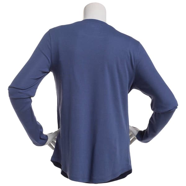 Womens Architect® Long Sleeve Solid Crew Neck Tee w/Rounded Hem
