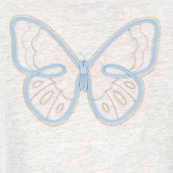 Girls Carter''s&#174; Long Sleeve Embroidered Butterfly Knot Tee