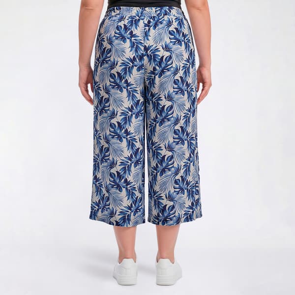 Plus Size Preswick & Moore® Tropical Leaf Cropped Palazzos