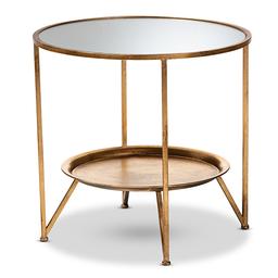 Baxton Studio Tamsin Accent Table with Tray Shelf