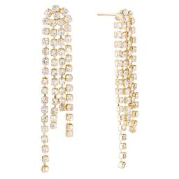 Athra 14kt. Gold over Brass Crystal Drop Earrings