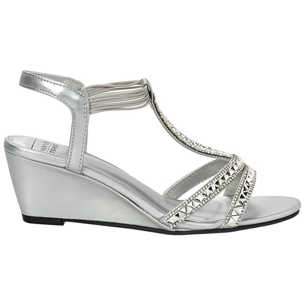Womens New York Transit Frankie Metallic Wedge Dress Sandals