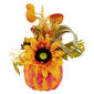 Northlight Seasonal 12in. Autumn Harvest Floral Pumpkin Decor - image 1
