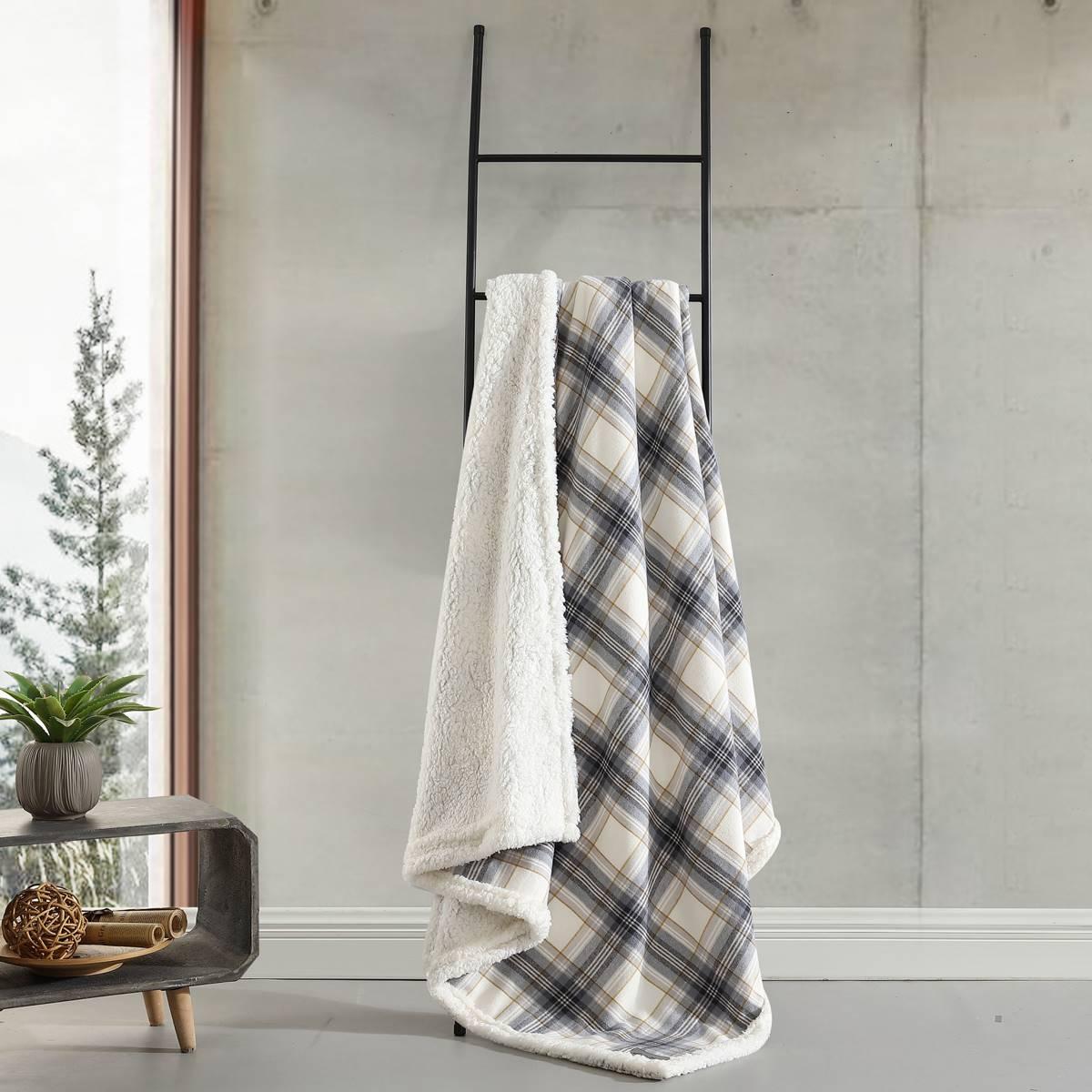 Eddie Bauer Edgewood Plaid Cotton Throw