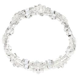 Silver-Plated Snowflake Stretch Bracelet