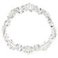 Silver-Plated Snowflake Stretch Bracelet - image 2