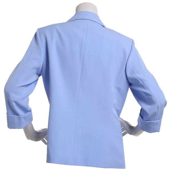 Womens Long Sleeve One Button Notch Collar Jacket