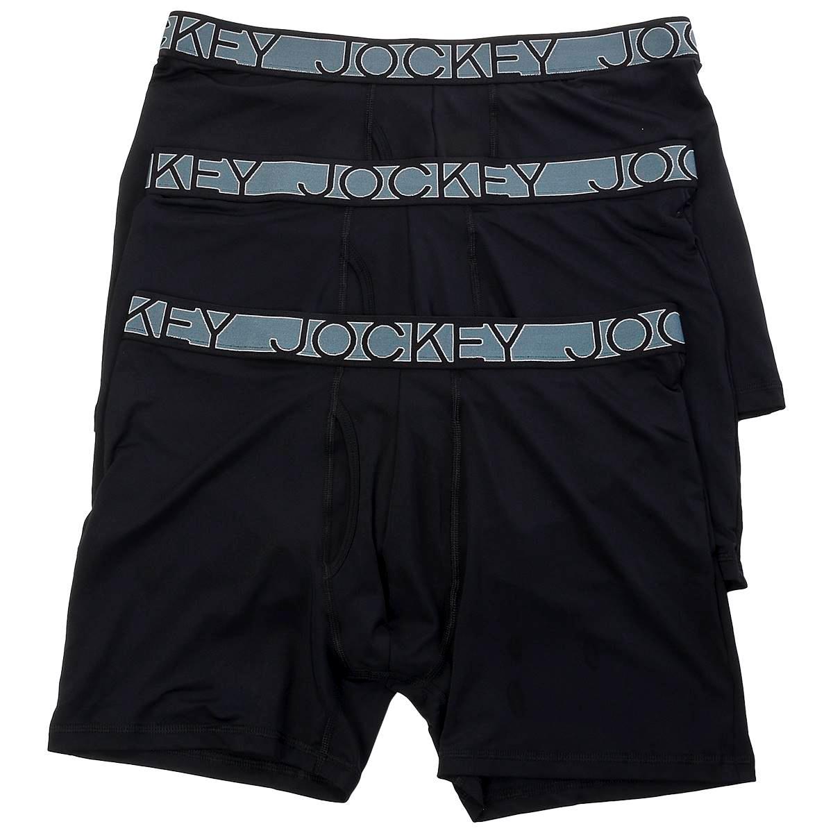 Mens Jockey® 3pk. Active Micro Boxer Briefs - Black