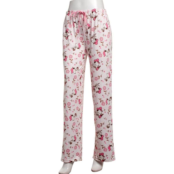 Juniors Peanuts™ Snoopy Cowboy Striped Pajama Pants w/Pockets