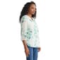 Womens Jones New York 3/4 Sleeve Floral Clip Dot Blouse - image 3