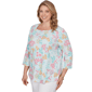 Plus Size Ruby Rd. Renaissance Romance Blooming Floral Blouse - image 2