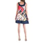 Womens 24/7 Comfort Apparel Patchwork Sleeveless Shift Dress - image 3