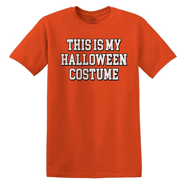 Young Mens Short Sleeve This is My Halloween Costume Graphic Tee - image 