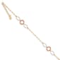 Gold Classics&#40;tm&#41; 14kt. Gold Tri-color Circle & Oval 9in. Anklet - image 1
