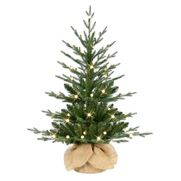 Puleo International 3ft. Pre-Lit Christmas Tree in Burlap Sac - image 