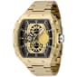 Mens Invicta Racing Black/Gold Skeleton Quartz Watch - 49066 - image 1