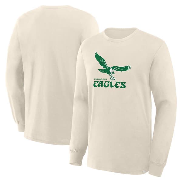 Mens Fanatics NFL Philadelphia Eagles Heritage Logo Tee - Sand