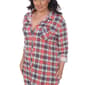 Plus Size White Mark Piper Stretchy Plaid Tunic Shirtdress - image 12