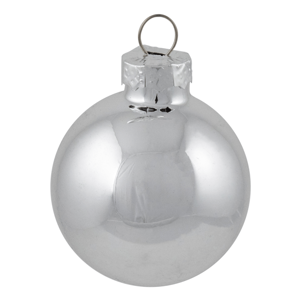 Northlight 10ct. Silver Shiny & Matte Glass Christmas Ornaments